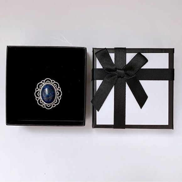 💍Beautiful Lapis Lazuli Natural Stone Ring - Picture 5 of 5